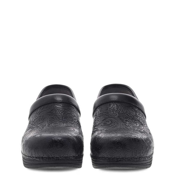 Dansko Shoes New Dansko Lt Pro Nursing Clog Black Floral Tooled See